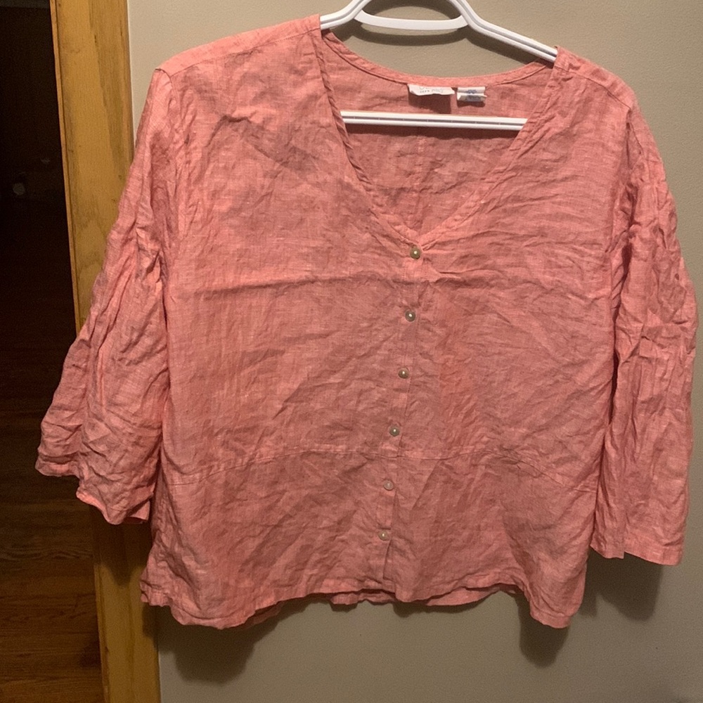 Sigrid Olsen 100% Linen M Chambray